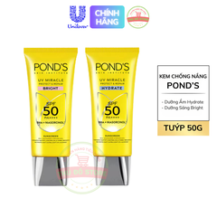 Kem chống nắng phổ rộng Pond's UV Miracle SPF 50+ PA++++ Tuýp 50G