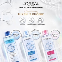 Nước Tẩy Trang L’Oreal Paris Làm Sạch Sâu & Tươi Mát 3-In-1 Micellar Water - Chai 400ML
