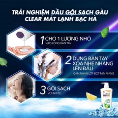 Dầu Gội CLEAR Mát Lạnh Bạc Hà Sạch Gàu - Chai 1.4KG