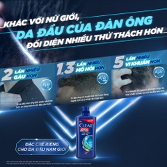 Dầu Gội Đầu Clear Men Cho Nam Mát Lạnh Bạc Hà - Chai 340G
