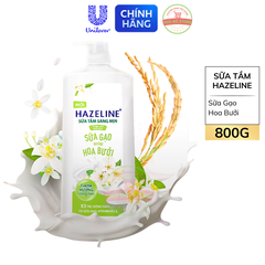 Sữa Tắm Dưỡng Thể Hazeline Sữa Gạo Hương Hoa Bưởi - Chai 800G