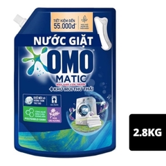 Nước Giặt OMO Matic Cửa Trước | Cửa Ngang Ngăn Mùi Ẩm Mốc - Túi 2.8Kg