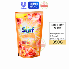 Nước Giặt Surf Tinh Dầu Nước Hoa Cao Cấp 7 Trong 1 Hương Đam Mê - Túi 350G (Bản Dùng Thử)