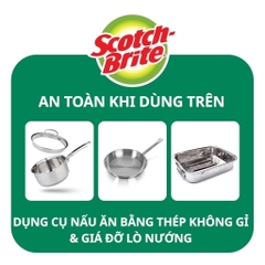 Cước Rửa Chén 3M™ Scotch-Brite® Sợi Cước Chất Lượng Cao Chống Trầy Siêu Sạch Có Mút - 1 Miếng