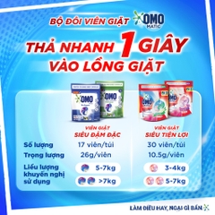Viên Giặt OMO MATIC Công Nghệ Anh Quốc - 17 Viên/Túi