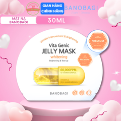 Mặt Nạ BANOBAGI PREMIUM Vita Genic Jelly Mask Whitening Vitamin C Dưỡng Trắng Giúp Da Non Phát Triển (Vàng) - Miếng 30ML
