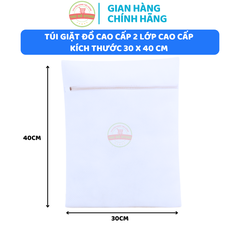 Túi Giặt Đồ Cao Cấp 2 Lớp | Túi Lưới Giặt Quần Áo Vớ Chắc Chắn - Size 30x40cm