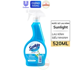 Nước Xịt Lau Kính Sunlight Siêu Nhanh - Chai 520ML