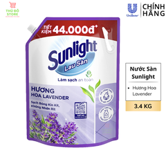 Nước Lau Sàn Sunlight Hương Hoa Oải Hương Lavender - Túi 3.6Kg