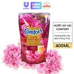 Nước Xả Vải Comfort Hương Nước Hoa Kiêu Sa - Túi 400ML (Bản Dùng Thử)