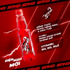PEP Nước Tăng Lực Sting Dâu (Đỏ) - Thùng 24 Chai x 330ML