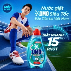 Nước Giặt OMO Siêu Tốc Dành Cho Chu Trình Giặt Nhanh Lưu Hương Tươi Mới (Xanh) - Túi 3.4KG