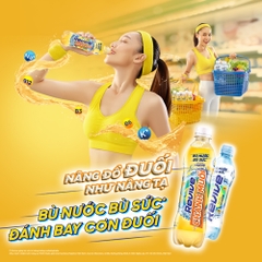 PEP Nước Giải Khát Revive Bù Nước Bù Khoáng Chanh Muối - Thùng 24 Chai x 390ML