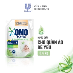 Nước Giặt OMO Matic Cho Quần Áo Bé - Túi 3.6Kg