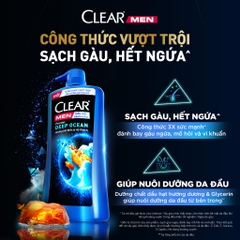 Dầu Gội Đầu Clear Men Cho Nam Đánh Bay Gàu 600G/ 630G