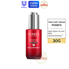 Serum Pond Age Miracle Ban Ngày & Đêm Mờ Đốm Nâu Và Nếp Nhăn Với 50X Hexyl-Retinol - Lọ 30G (Đỏ)