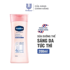 Sữa Dưỡng Thể Vaseline Dưỡng Da Sáng Khỏe Mịn Màng - Chai 200ML