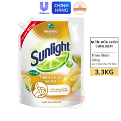 Nước Rửa Chén Bát Sunlight Gừng - Túi 3.3KG