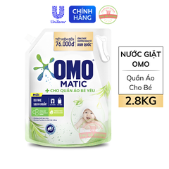 Nước Giặt OMO Matic Cho Quần Áo Bé - Túi 2.8KG