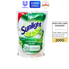 Nước Rửa Chén Bát Sunlight Thiên Nhiên Lô Hội - Túi 200G (Dùng Thử)