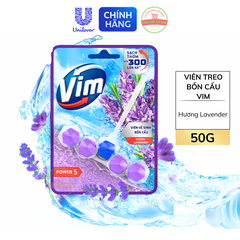 Viên Treo Bồn Cầu VIM Sạch Khuẩn Hương Oải Hương - Viên 50G