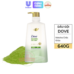 Dầu Gội Dove Dưỡng Tóc Chắc Khỏe Tự Nhiên Matcha - Chai 640G