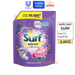 Nước Giặt Surf Hương Cỏ Hoa Huyền Bí (Tím) - Túi 3.6KG