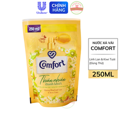 Nước Xả Vải Comfort Thiên Nhiên Thanh Khiết Hương Linh Lan & Kiwi Tươi - Túi 250ML (Dùng Thử)