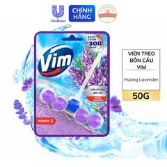Viên Treo Bồn Cầu VIM Sạch Khuẩn Hương Oải Hương - Viên 50G