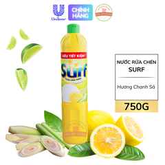 Nước Rửa Chén Surf Hương Chanh Sả - Chai 750G