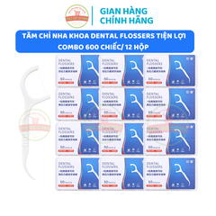 *CB12 TĂM CHỈ NHA KHOA DENTAL FLOSSERS TIỆN LỢI 50 CHIẾC/ HỘP