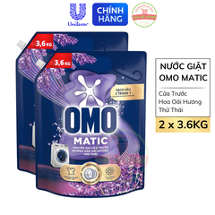 *CB2 Nước Giặt OMO MATIC Cửa Trước | Cửa Ngang Ngăn Mùi Ẩm Mốc Oải Hương - Túi 3.6Kg