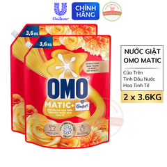*CB2 Nước Giặt OMO Matic Cửa Trên Comfort Tinh Dầu Nước Hoa Tinh Tế Vàng - Túi 3.6KG