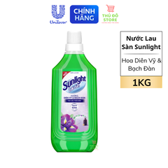 Nước Lau Sàn Sunlight Tinh Dầu Thảo Mộc Hoa Diên Vỹ & Bạch Đàn - Chai 1KG