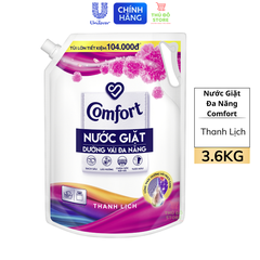 Nước Giặt Comfort Dưỡng Vải Hương Thanh Lịch - Túi 3.6Kg