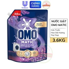 Nước Giặt OMO MATIC Cửa Trước | Cửa Ngang Hương Hoa Oải Hương Thư Thái - Túi 3.6KG