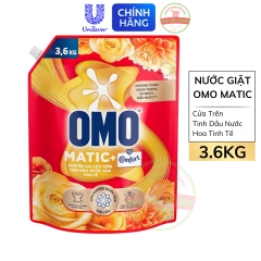 Nước Giặt OMO MATIC Cửa Trên Comfort Tinh Dầu Thơm (Vàng) - Túi 3.6KG