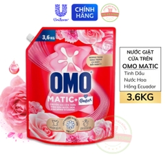 Nước Giặt OMO MATIC Cửa Trên Comfort Tinh Dầu Hoa Hồng Ecuador - Túi 3.6KG
