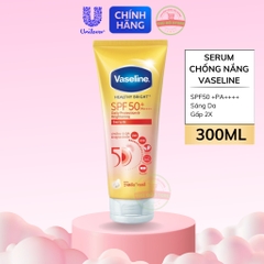 Sữa Dưỡng Thể Vaseline Chống Nắng Sáng Da SPF 50+ PA++++ Sáng Hơn 2X - Tuýp 300ML