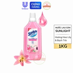 Nước Lau Sàn Sunlight Tinh Dầu Thảo Mộc Hoa Lily & Bạch Trà (Hồng) - Chai 1KG