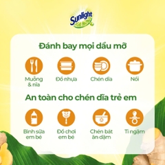 Nước Rửa Chén Bát Sunlight Gừng - Túi 3.3KG
