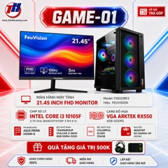 PC Game 01 Bễ Cá i3-10105F/ VGA RX550 + Màn Hình 22 inch