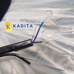 Cáp Điện Thoại Kadita 4 Lõi + Thép treo ngoài trời cuộn 300M