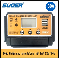 ĐIỀU KHIỂN SẠC PIN MẶT TRỜI PWM SUOER 30A