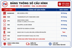 PC Game 09 Magic Bễ cá AMD RYZEN 5 5500/ VGA RX 6500XT