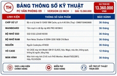 PC Văn Phòng VP-09 Bễ Cá Intel Core i5-12400/ Màn hình máy tính 21.45 inch FHD