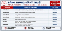 PC Văn Phòng VP-11 Bễ Cá Intel i3-10105/ Màn hình máy tính 21.45 inch FHD