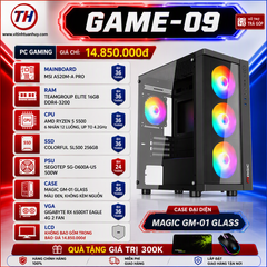 PC Game 09 Magic Bễ cá AMD RYZEN 5 5500/ VGA RX 6500XT