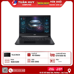 LAPTOP ACER ASPIRE 7 A715-42G-R4XX R5-5500U/8G/SSD 256G/GTX1650 4G