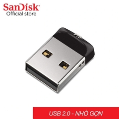 USB Sandisk 16GB SDCZ33 mini 2.0 siêu nhỏ gọn, tiện lợi có nắp đậy
